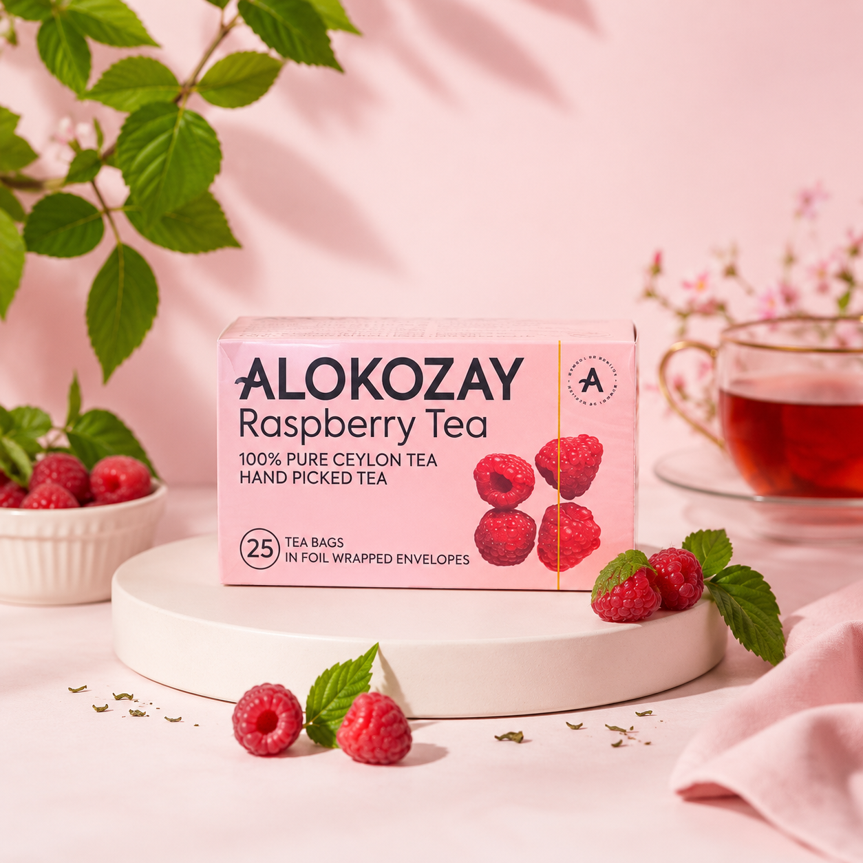 Raspberry Tea – Premium Ceylon Tea Bags